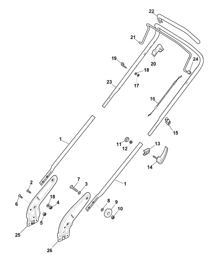 Mountfield S421R HP Handle