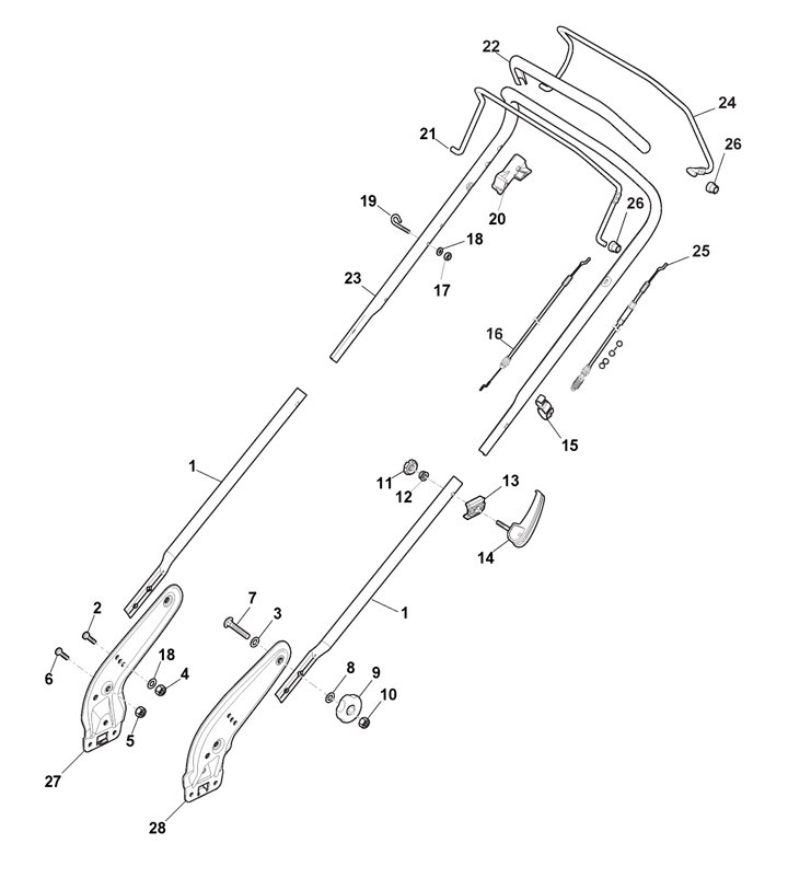 Mountfield S461R PD handle