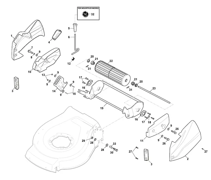Mountfield S461R PD Roller Assemble