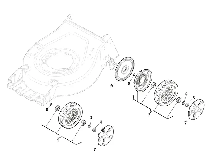 Mountfield SP46 Wheels