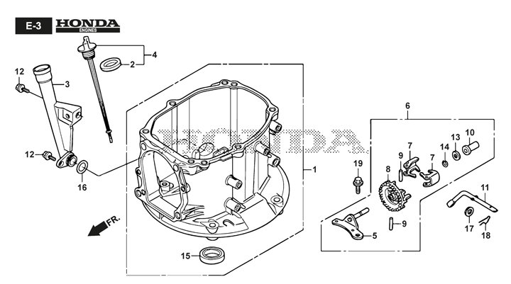 Mountfield SP46 Elite Crankcase