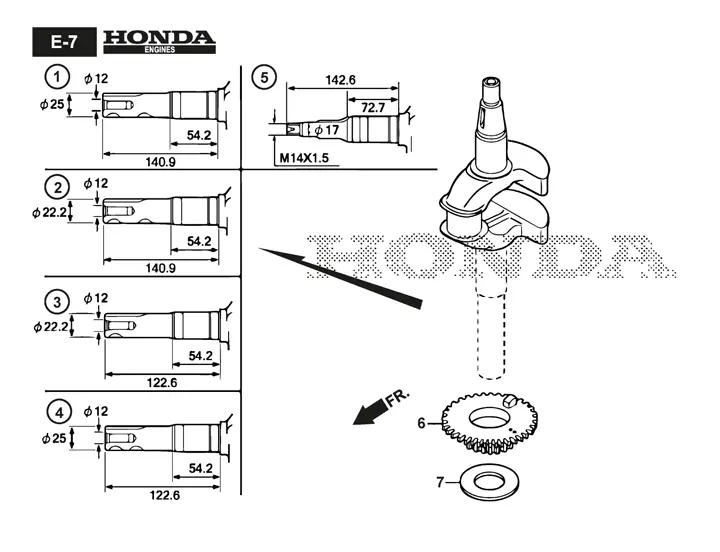 Mountfield SP485HWV Crankshaft