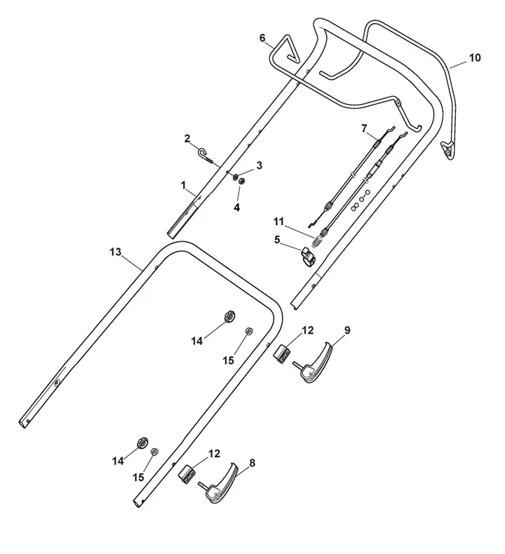 Mountfield SP485HWV Handle