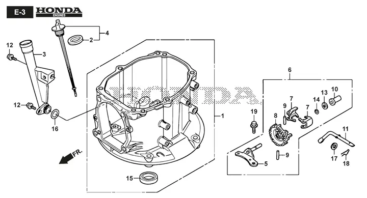 Mountfield SP505RV Crankcase