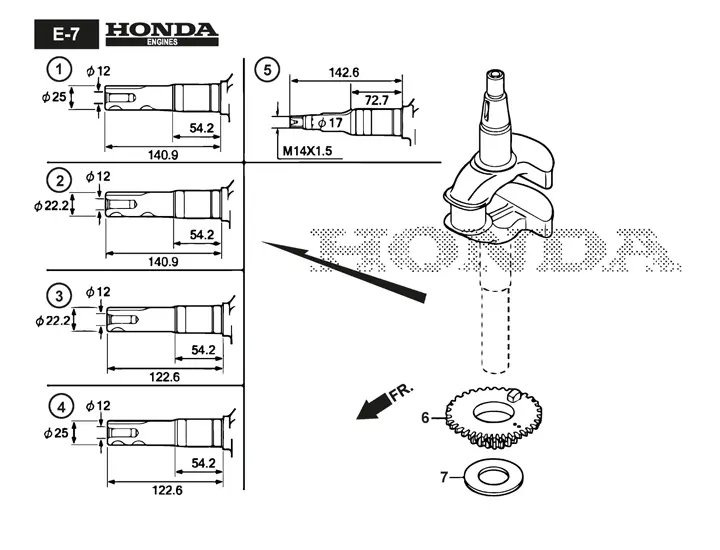 Mountfield SP505RV Crankshaft