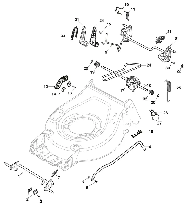 Mountfield SP53 - Height Adjuster