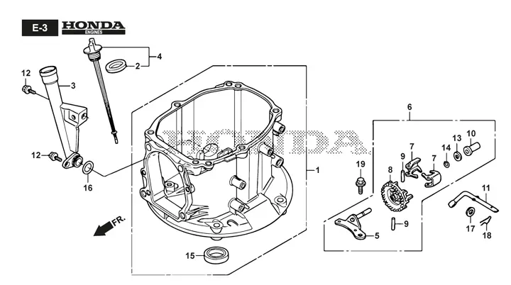 Mountfield SP53-Elite - Engine Crankcase
