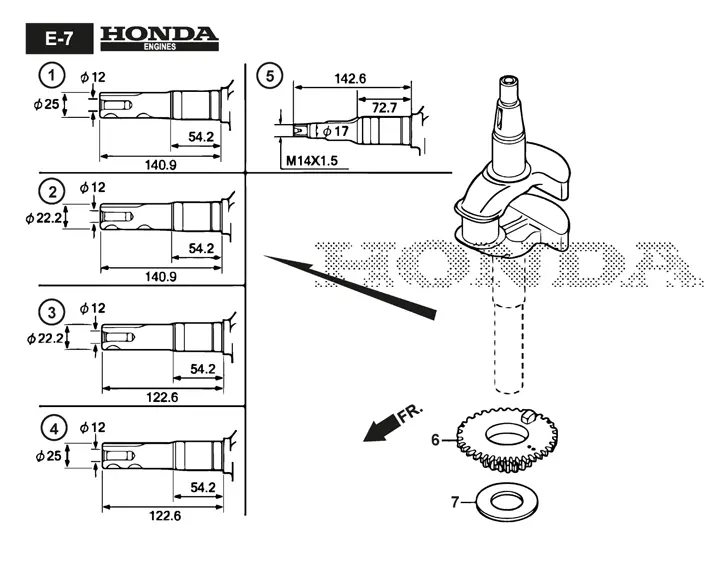 Mountfield SP53-Elite - Engine Crankshaft