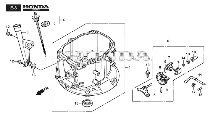 Mountfield SP555RV Crankcase