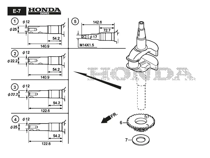 Mountfield SP555RV Crankshaft