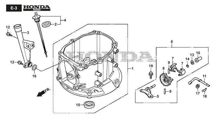 Mountfield SP555V Crankcase