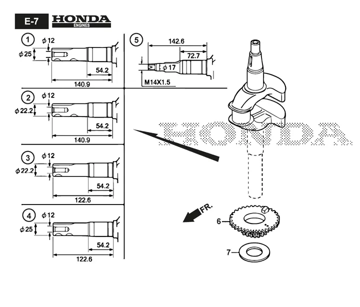 Mountfield SP555V Crankshaft