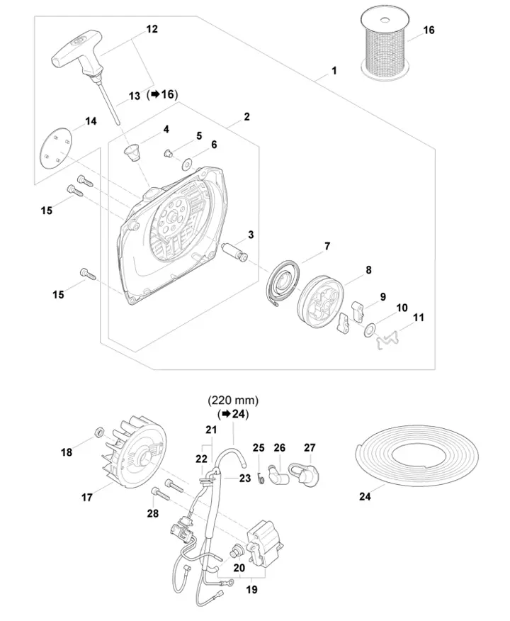 Stihl MS881 - Rewind Starter