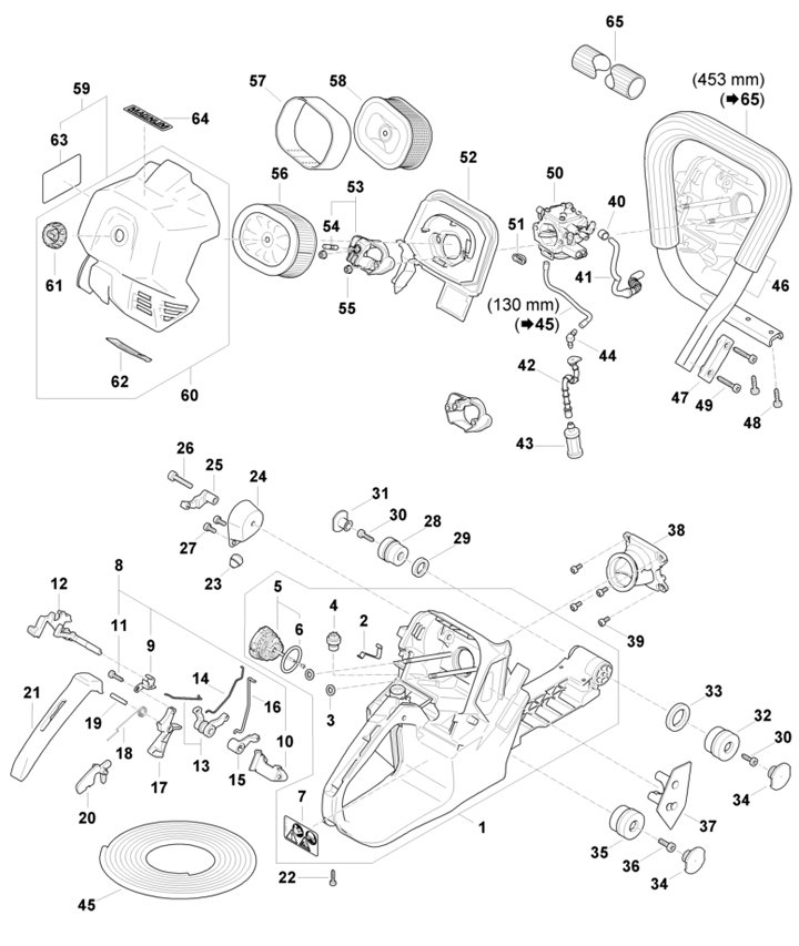 Stihl MS881 - Tank housing