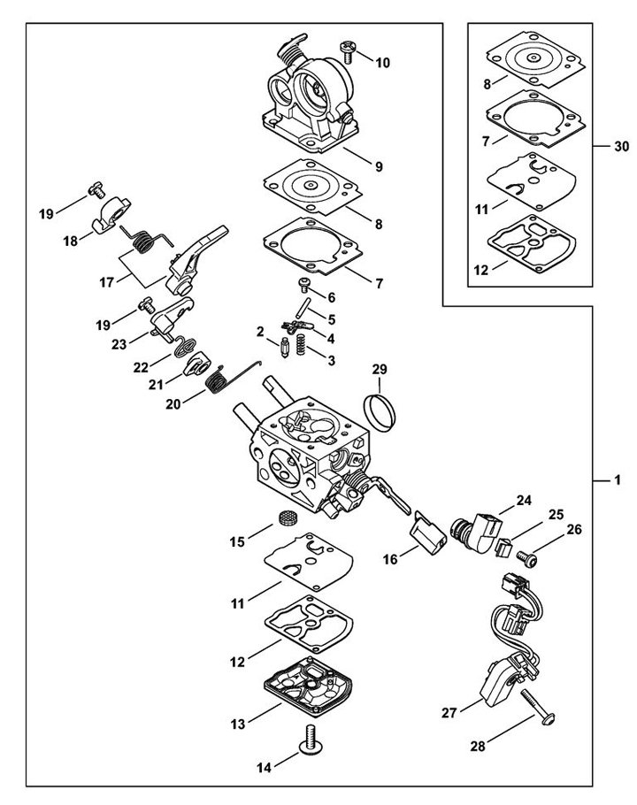 1140-GET-0074_ZGR_02_05 Stihl MS400 carburetor