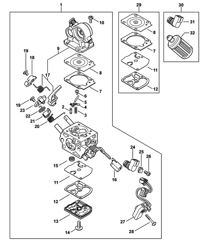 Stihl MS362C-M - Carburetor