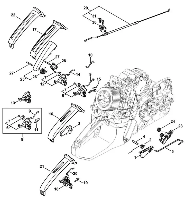 1140-GET-0111_ZGR_01_05 Stihl MS362C-M - throttle control