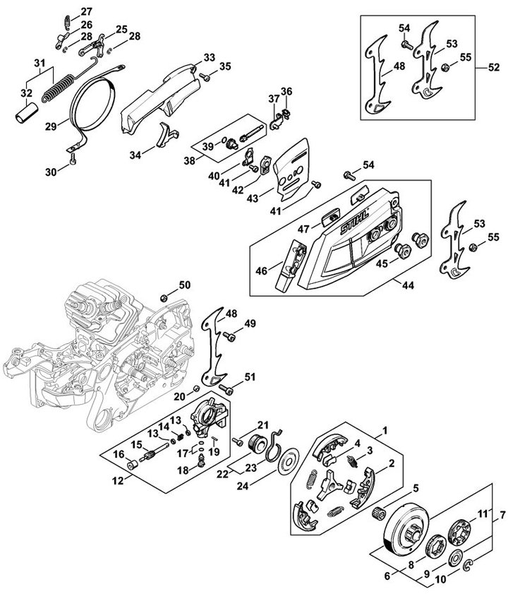 1140-GET-0122_ZGR_01_05 Stihl MS400C-M - Clutch