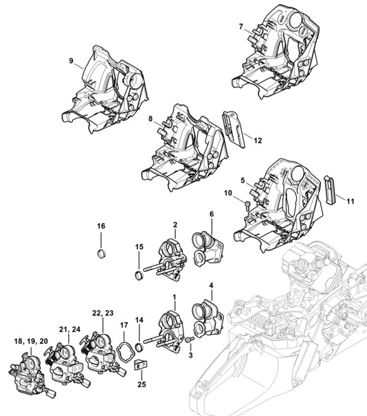 Stihl MS362C-M - Carburetor Bracket