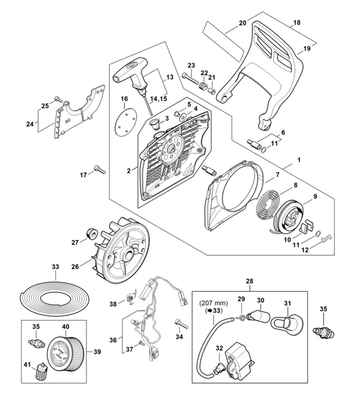 Stihl MS400C-M - Rewind Starter