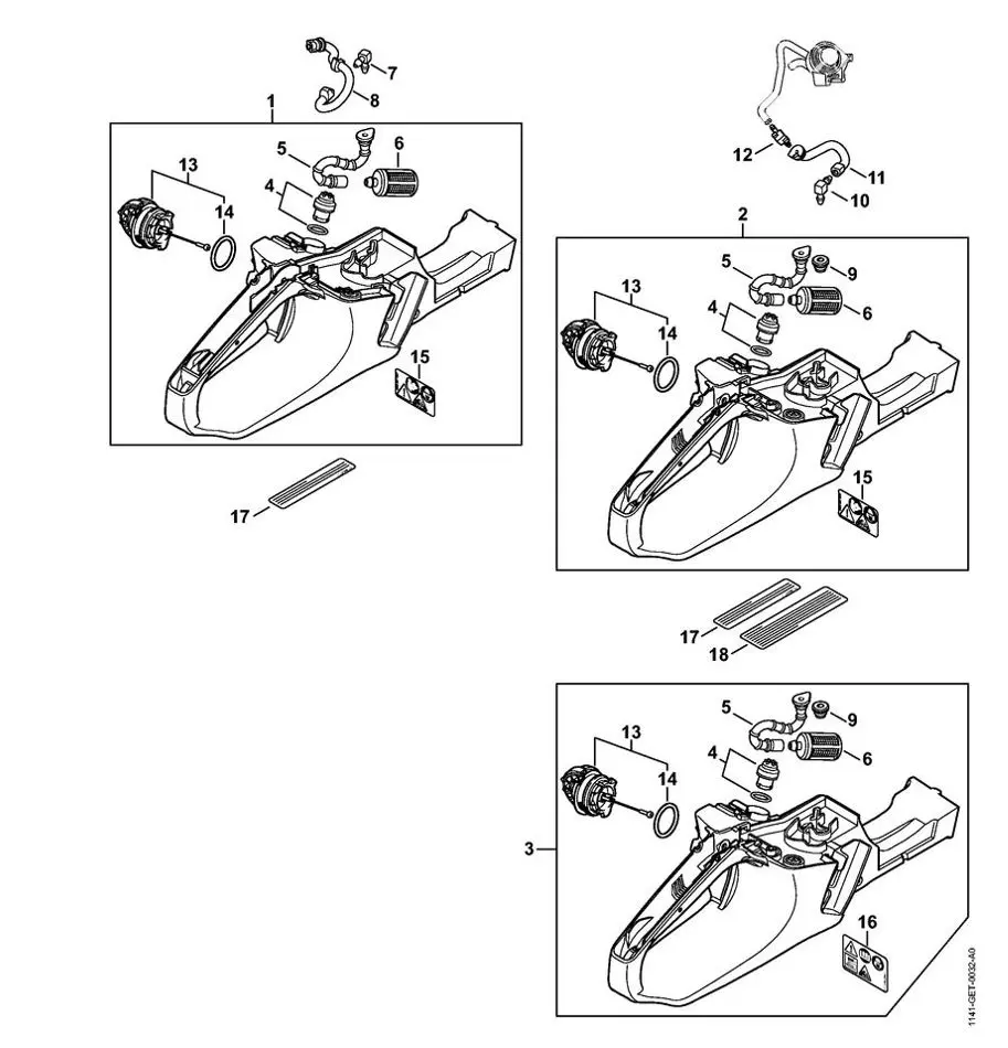 Stihl MS291 tank housing