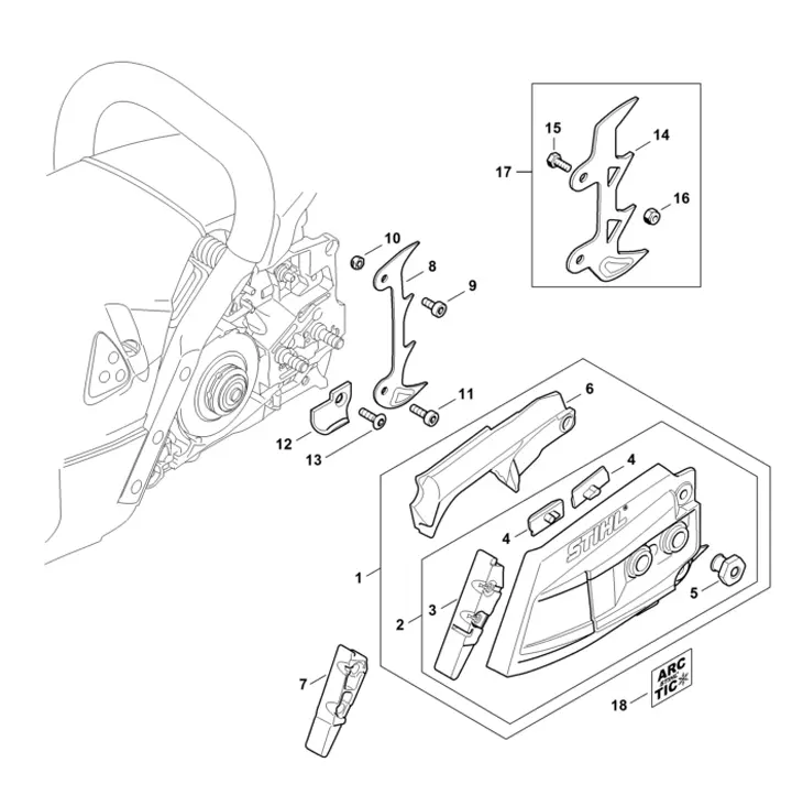 Stihl MS462C-M - Chain Sprocket Cover