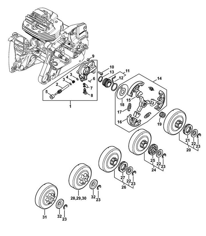 1144-GET-0030_ZGR_01_04 Stihl MS661C-M - Oil Pump