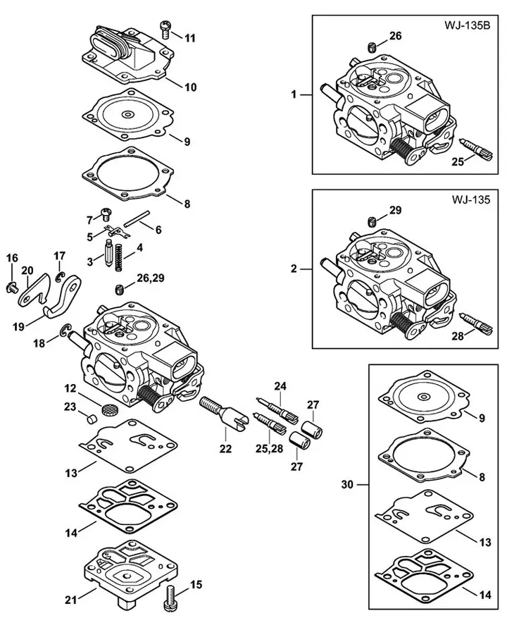 Stihl MS661C-M - Carburetor WJ-135
