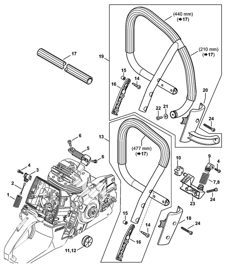 Stihl MS661C-M handlebar