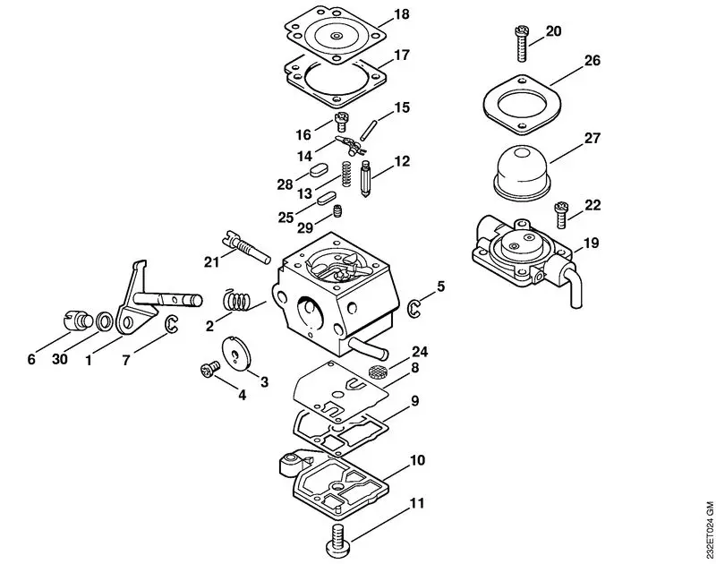 Stihl FS55R - Carburetor C1Q-S