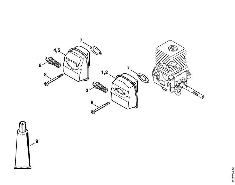 232ET083_ZGR_01_04 Stihl FS38 - muffler