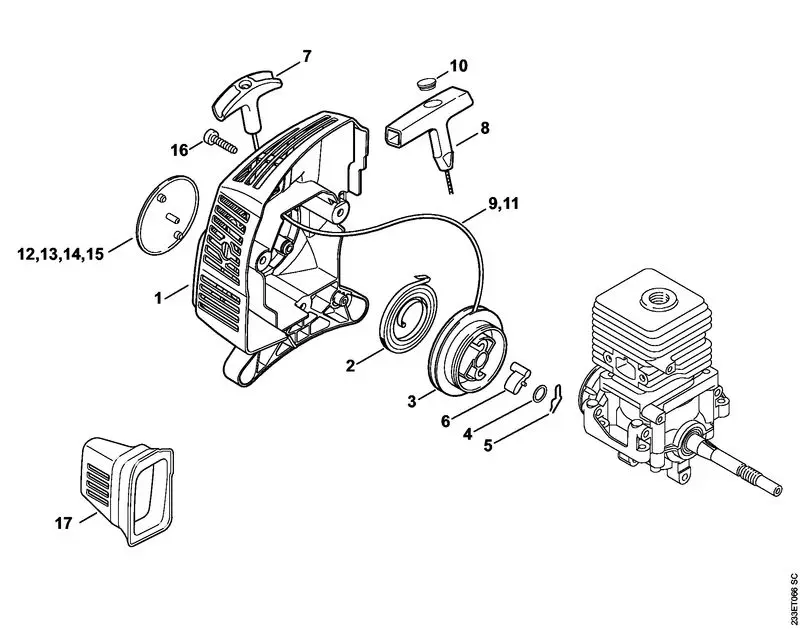 Stihl FS55R - Rewind Starter