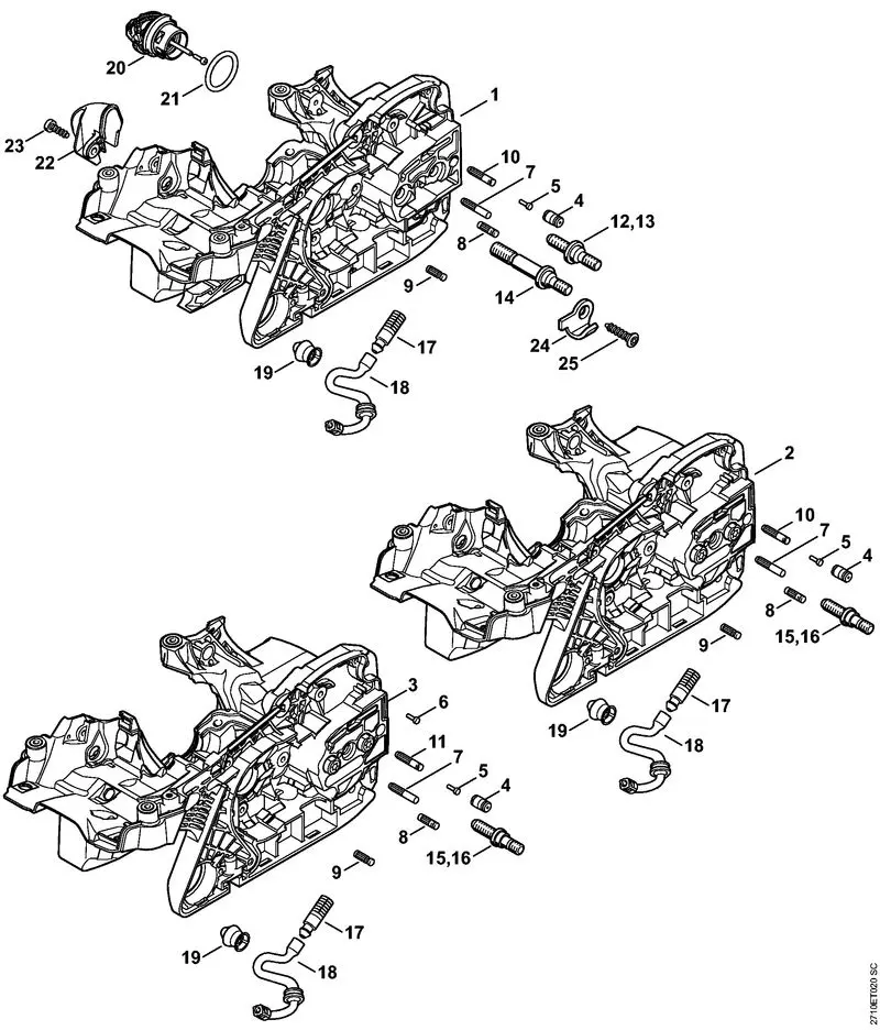 2710ET020_ZGR_01_04 Stihl MS271 - Motor Housing