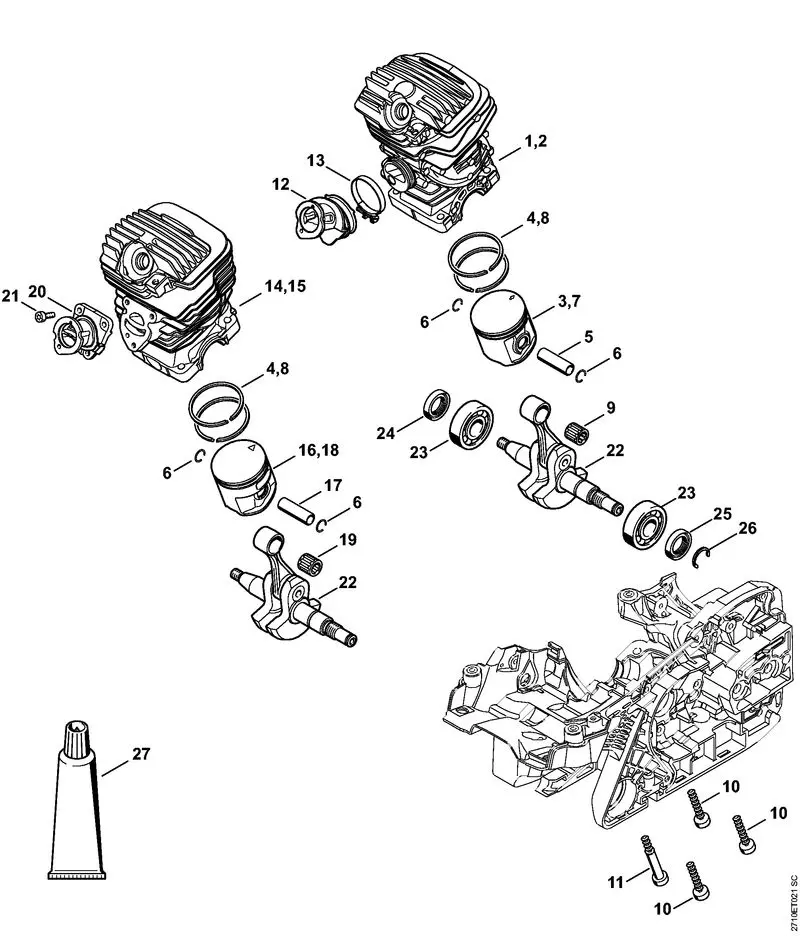 Stihl MS271 - Cylinder
