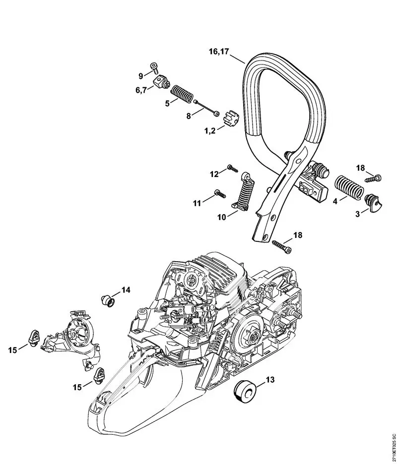 Stihl MS271 Handle