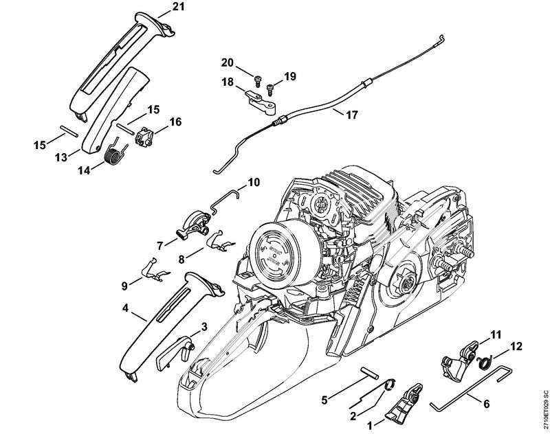 Stihl MS291 Throttle control