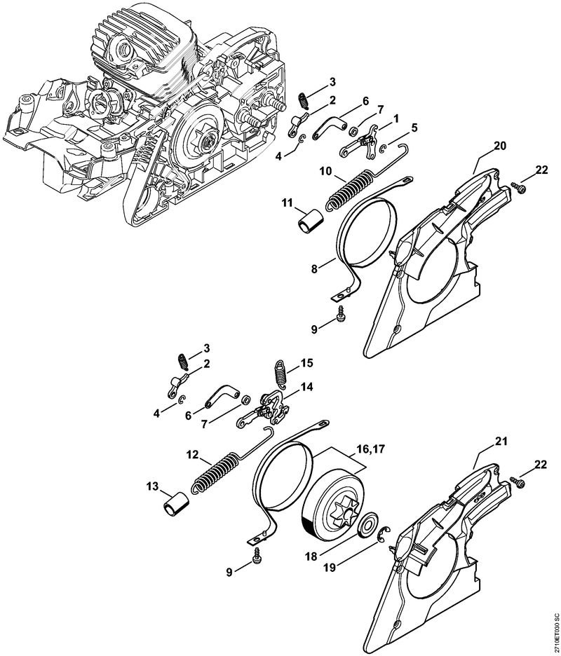 Stihl MS291 chainbrake