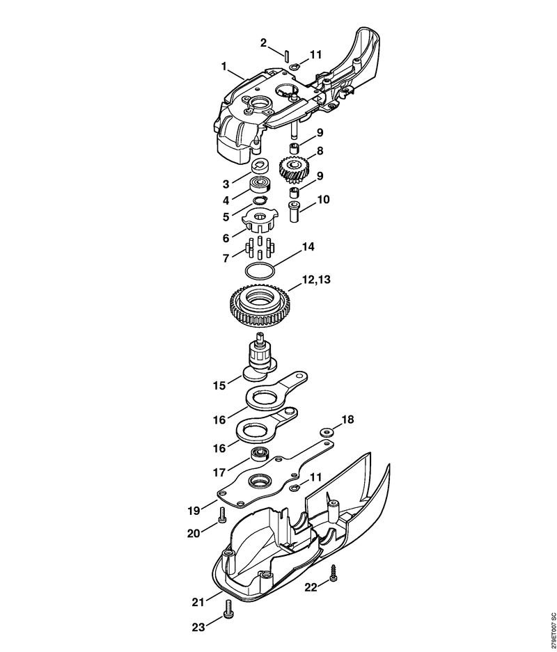 279ET007_ZGR_01_04 Stihl HSE81 - Gear Head