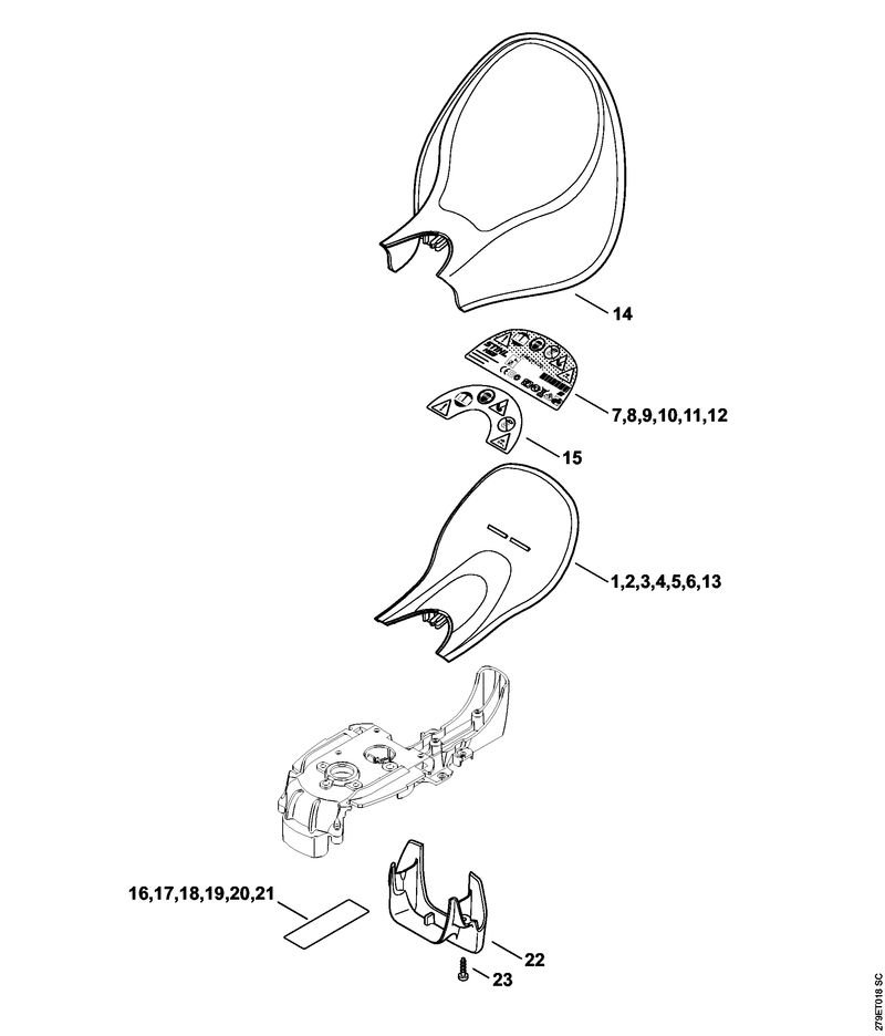 Stihl HSE71 - Hand Guard