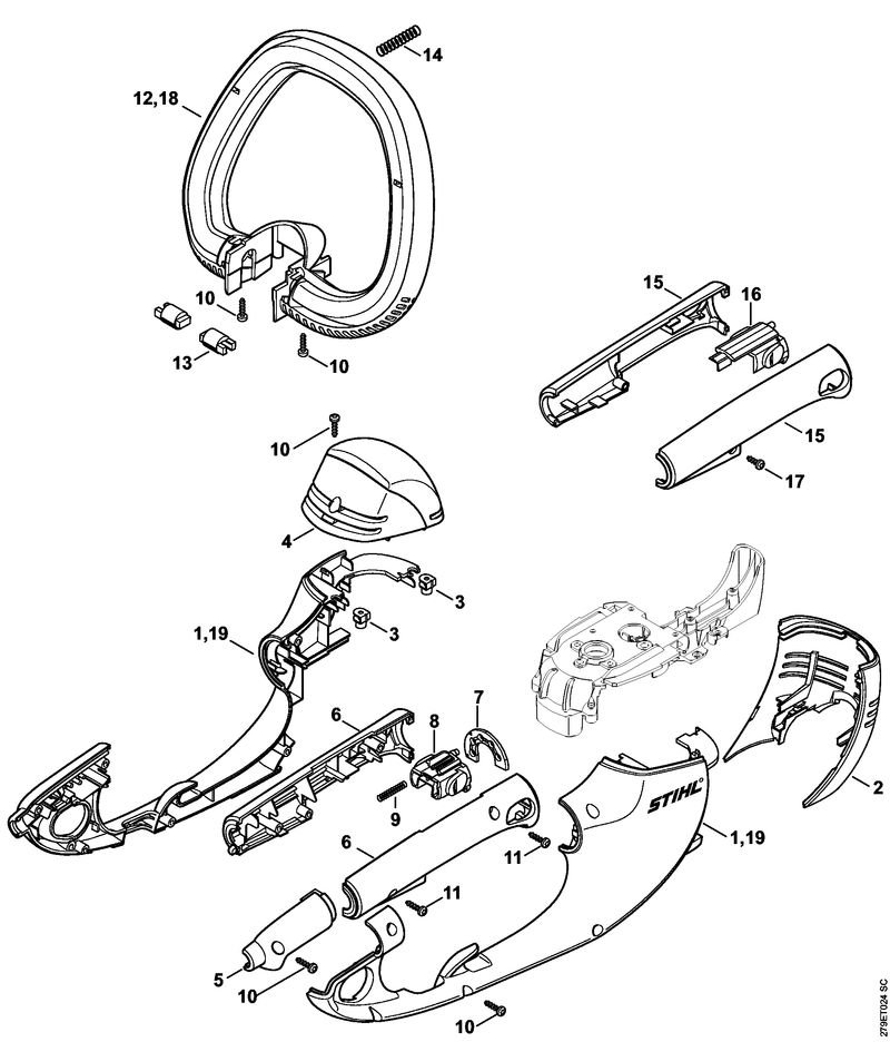 Stihl HSE71 - Motor Housing