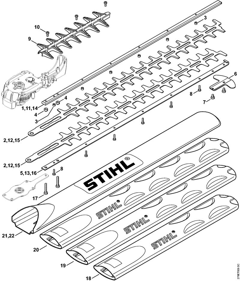 Stihl HSE81 - cutter bar