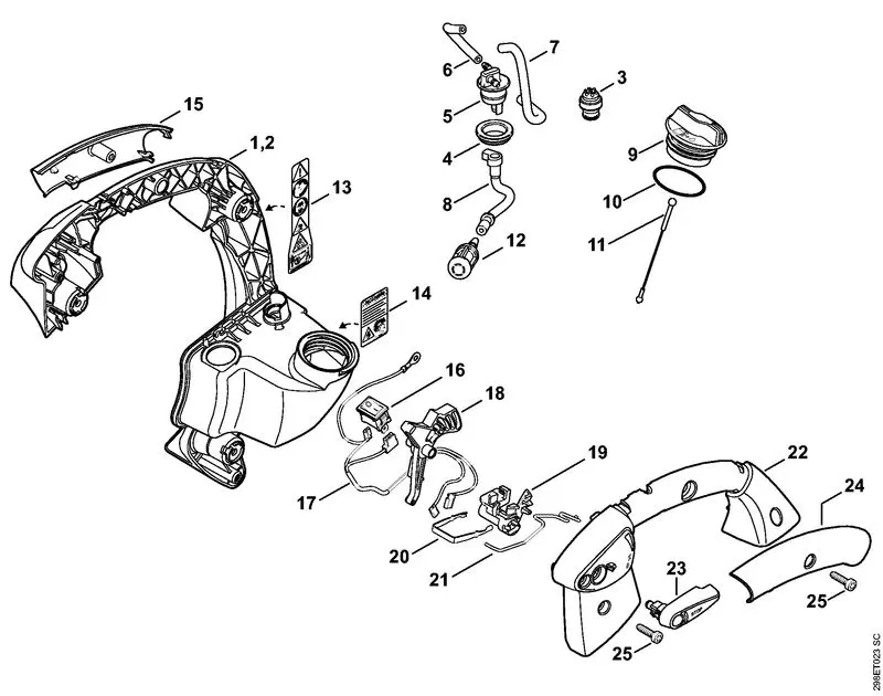 Stihl BG66 C-E - Handle