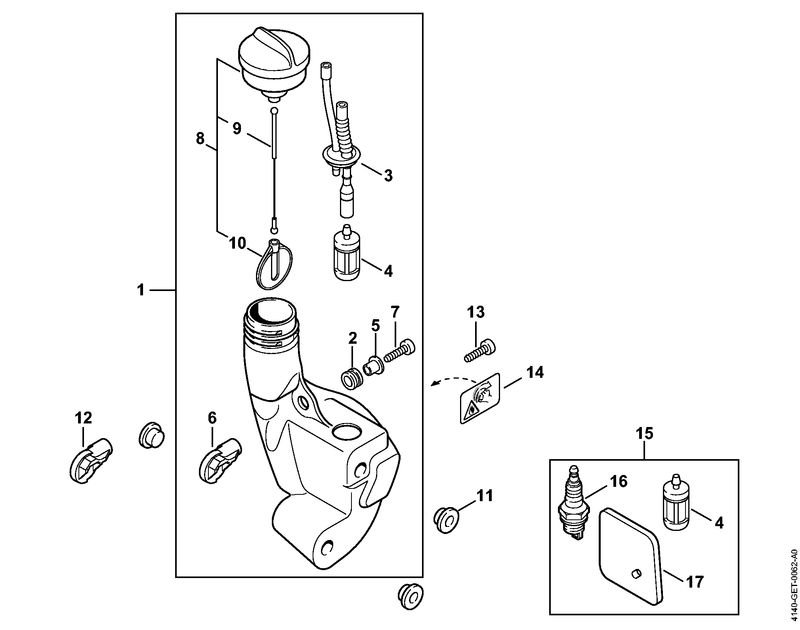 4140-GET-0062_ZGR_01_04 Stihl FS38 - Fuel Tank