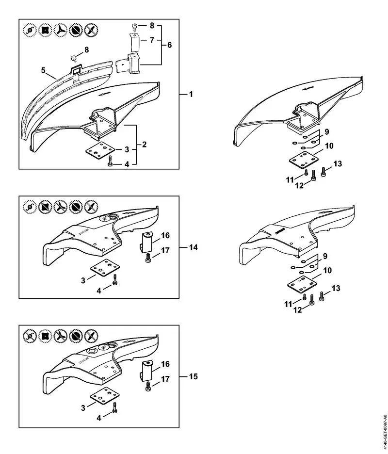 Stihl FS55R - Deflector