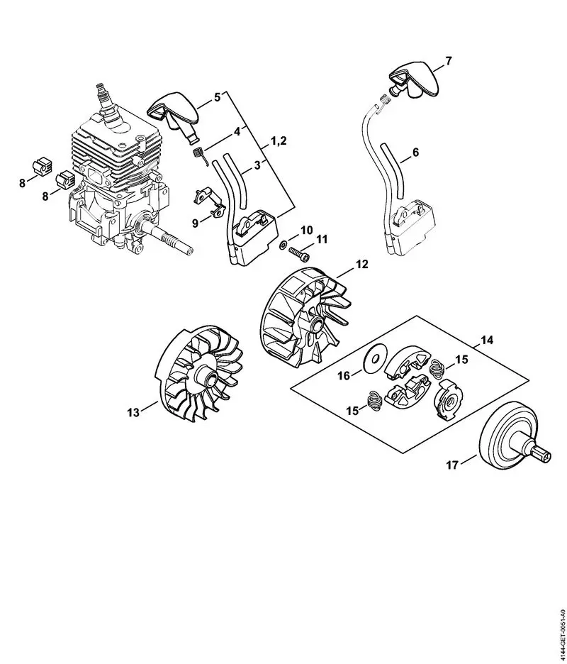 Stihl FS70RCE - Ignition System, Clutch