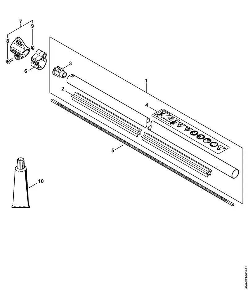 4144-GET-0060_ZGR_02_05 Stihl FS70CE - Drive Tube Assembly - Loop