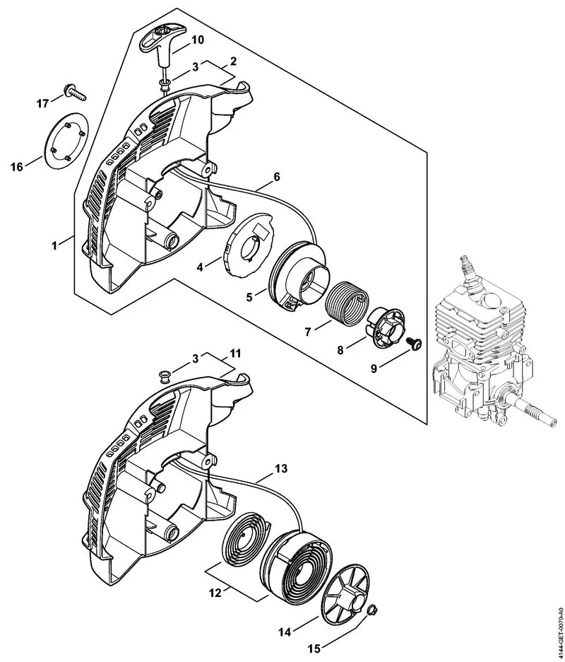 Stihl FS50 - Rewind Starter
