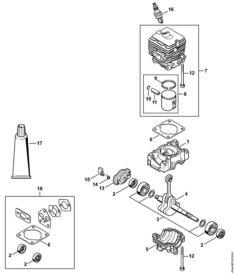 Stihl FS56CE - crankcase