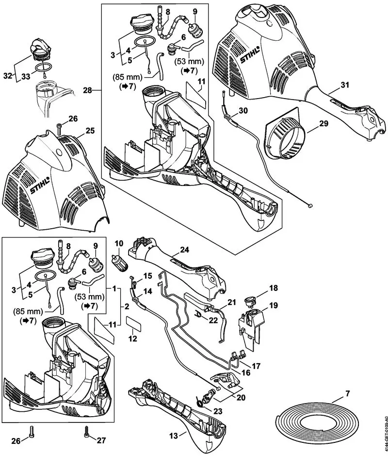 Stihl FS56RCE - Engine Housing, Loop Handle