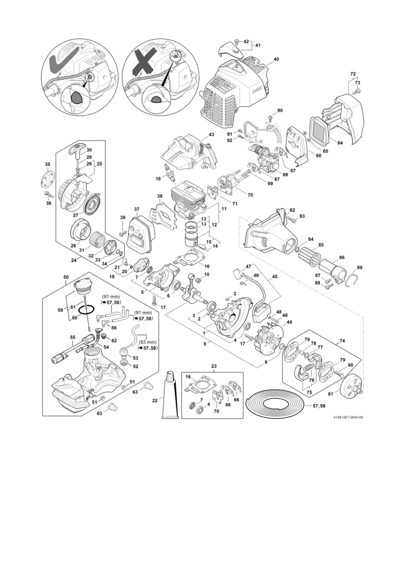 オーダーページ⑯ Stihl KM94RCE – Engine From Ser 516674202 | Lawn & turfcare
